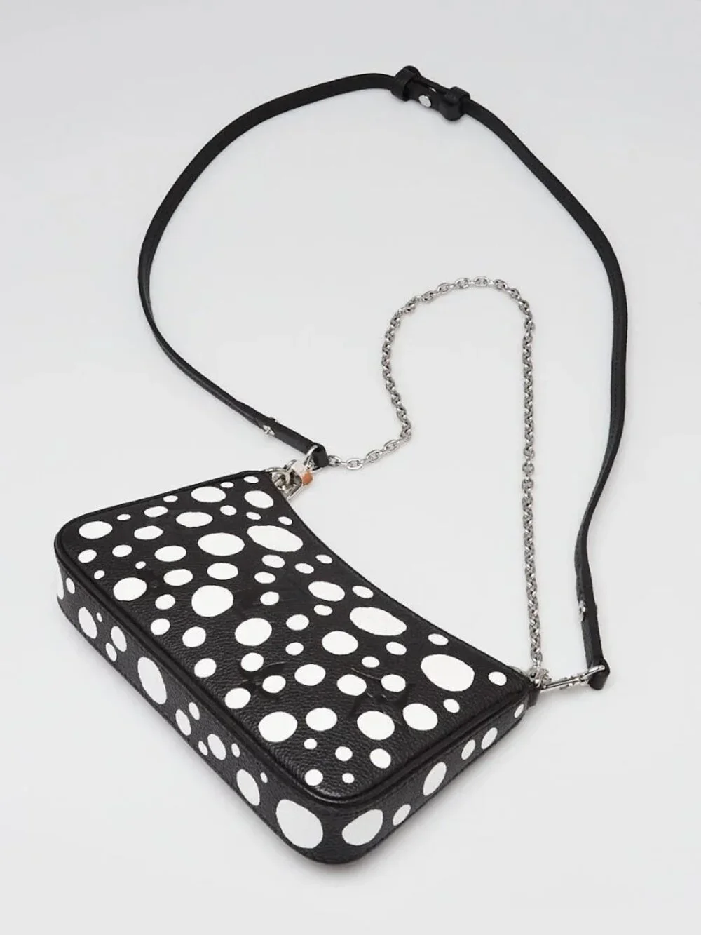Louis Vuitton x YK Black/White Leather Easy Pouch on Strap Bag